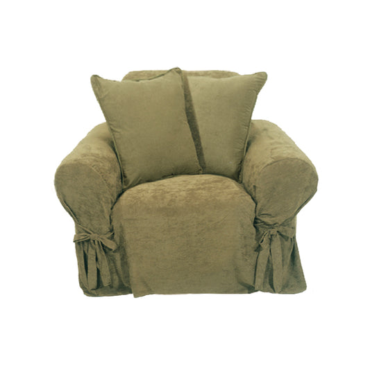 Ultimate Suede One-Piece Chair Slipcover