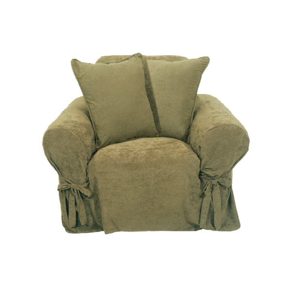 Ultimate Suede Round Arm Chair The Slipcover Company Ultimate suede round arm chair the slipcover company