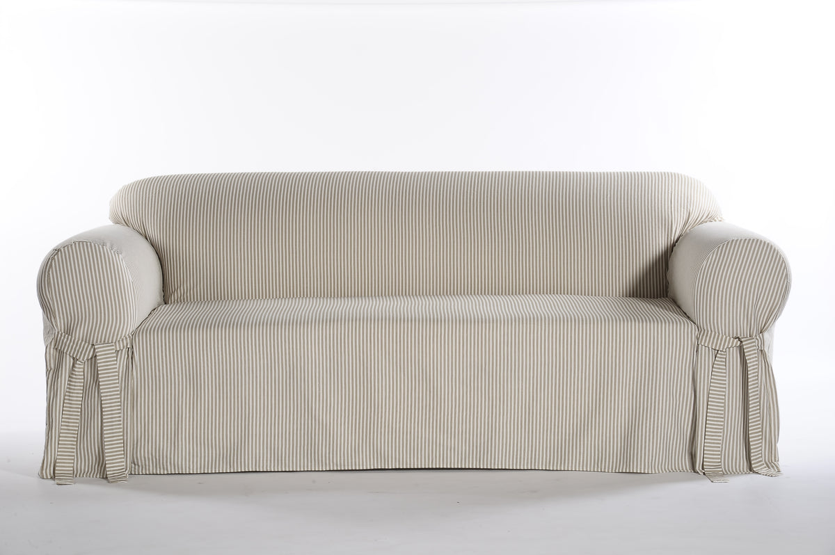 Stripe Ticking One-Piece Slipcover