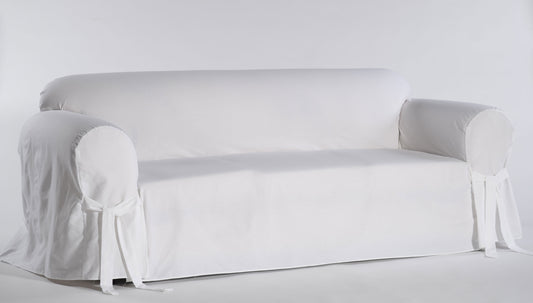 Cotton Duck One-Piece Sofa Slipcover