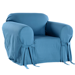 Cotton Duck One-Piece Chair Slipcover