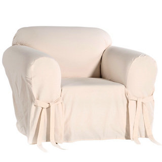 Cotton Duck One-Piece Chair Slipcover