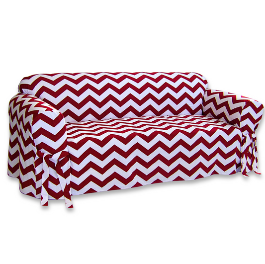 Chevron One-Piece Slipcover (RED)