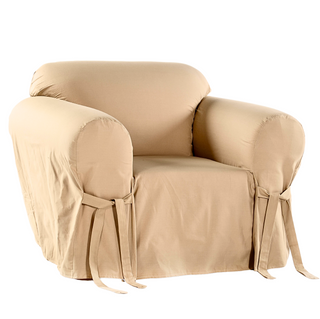 Cotton Duck One-Piece Chair Slipcover