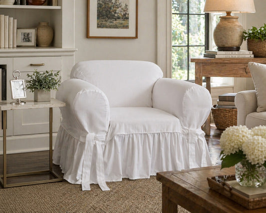Ruffled One-Piece Slipcover