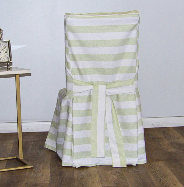 Stripe Dining Chair Slipcover Long The Slipcover Company Stripe dining chair slipcover long the slipcover company