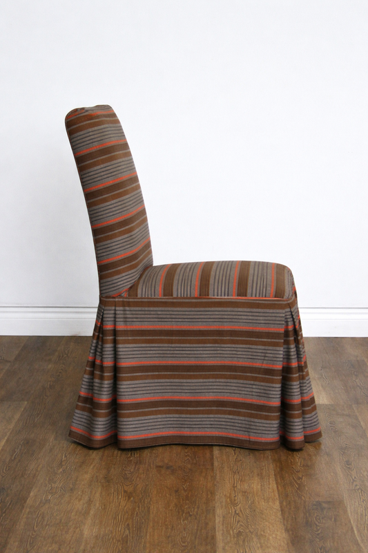 Stripe Long Dining Chair Slipcover
