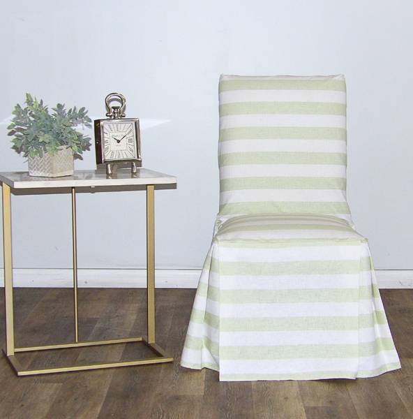 Stripe Dining Chair Slipcover Long The Slipcover Company Stripe dining chair slipcover long the slipcover company