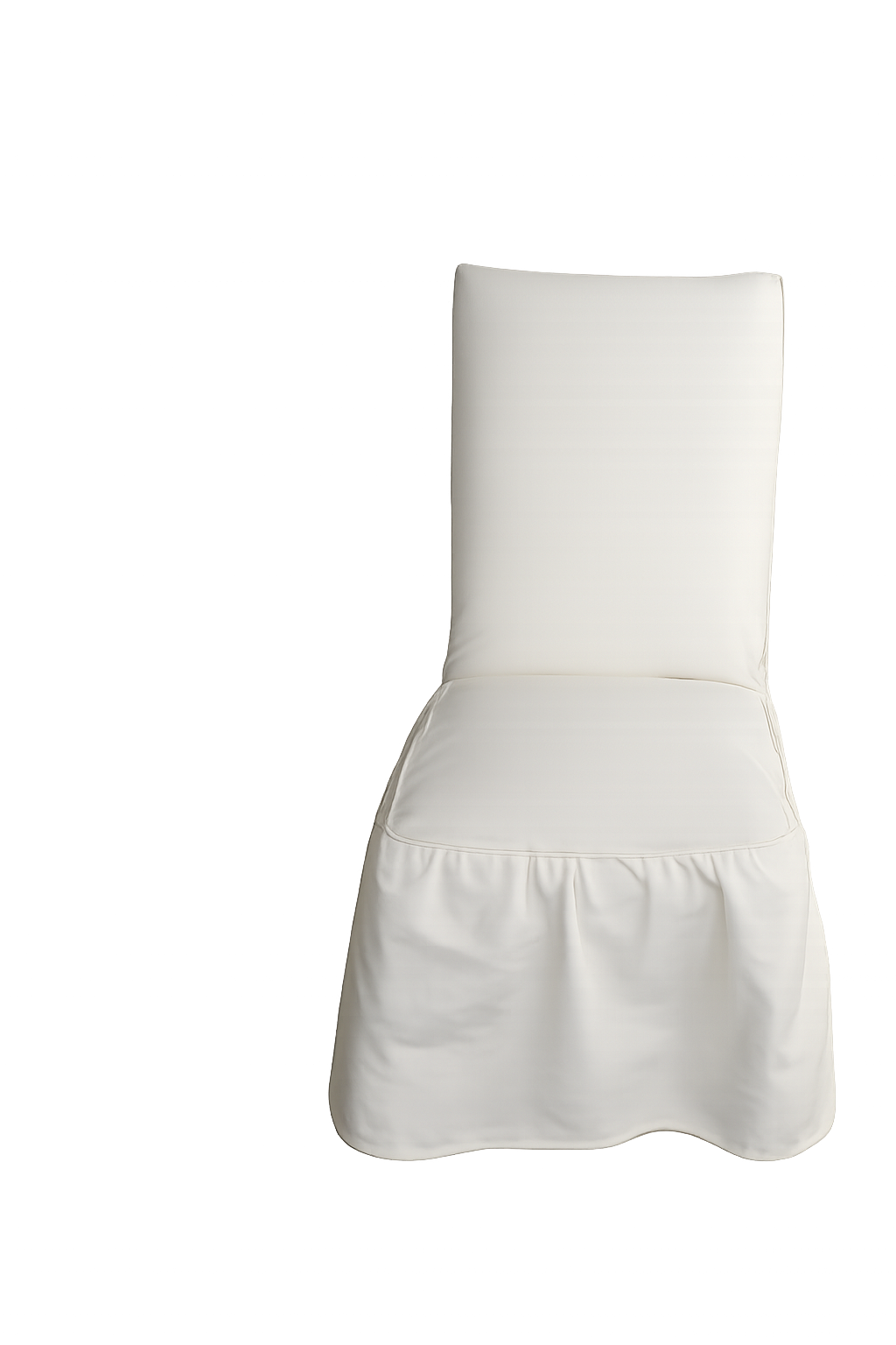 Long Washed Cotton Duck Ruffled Dining Chair Slipcover
