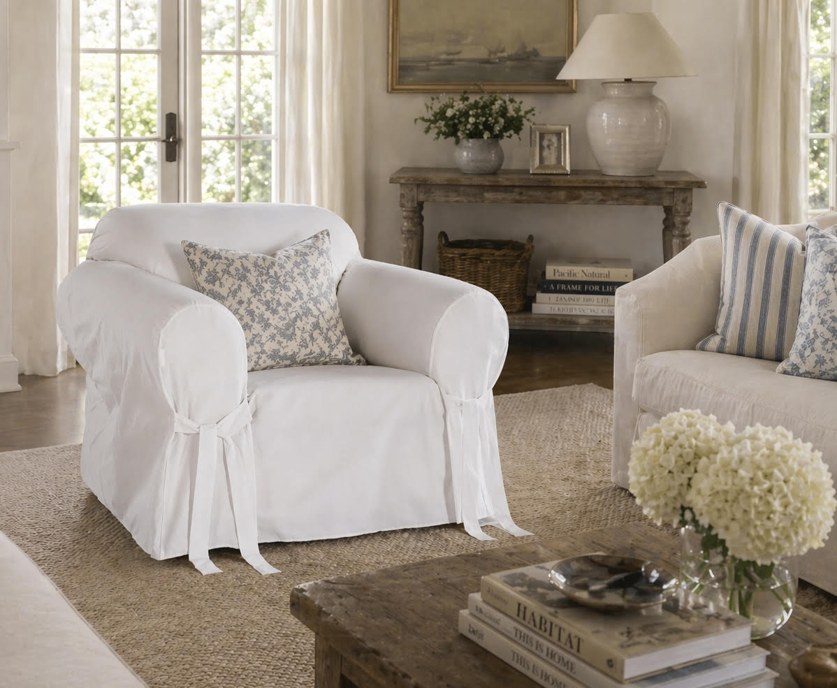 Cotton Duck One-Piece Slipcover