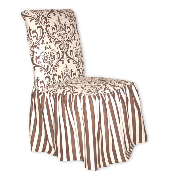 Brown Damask Stripe