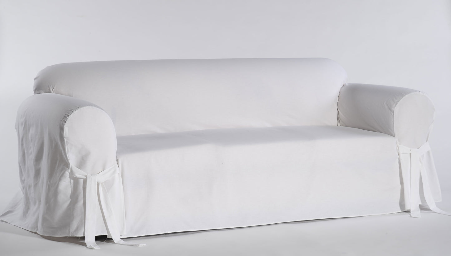 Cotton Duck One-Piece Sofa Slipcover