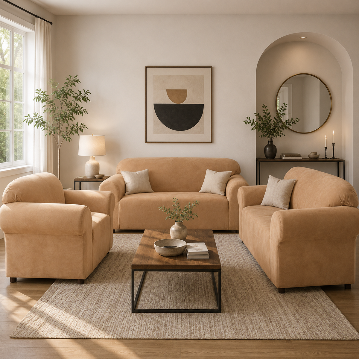 Mini Cord One-Piece Chair Stretch Slipcover