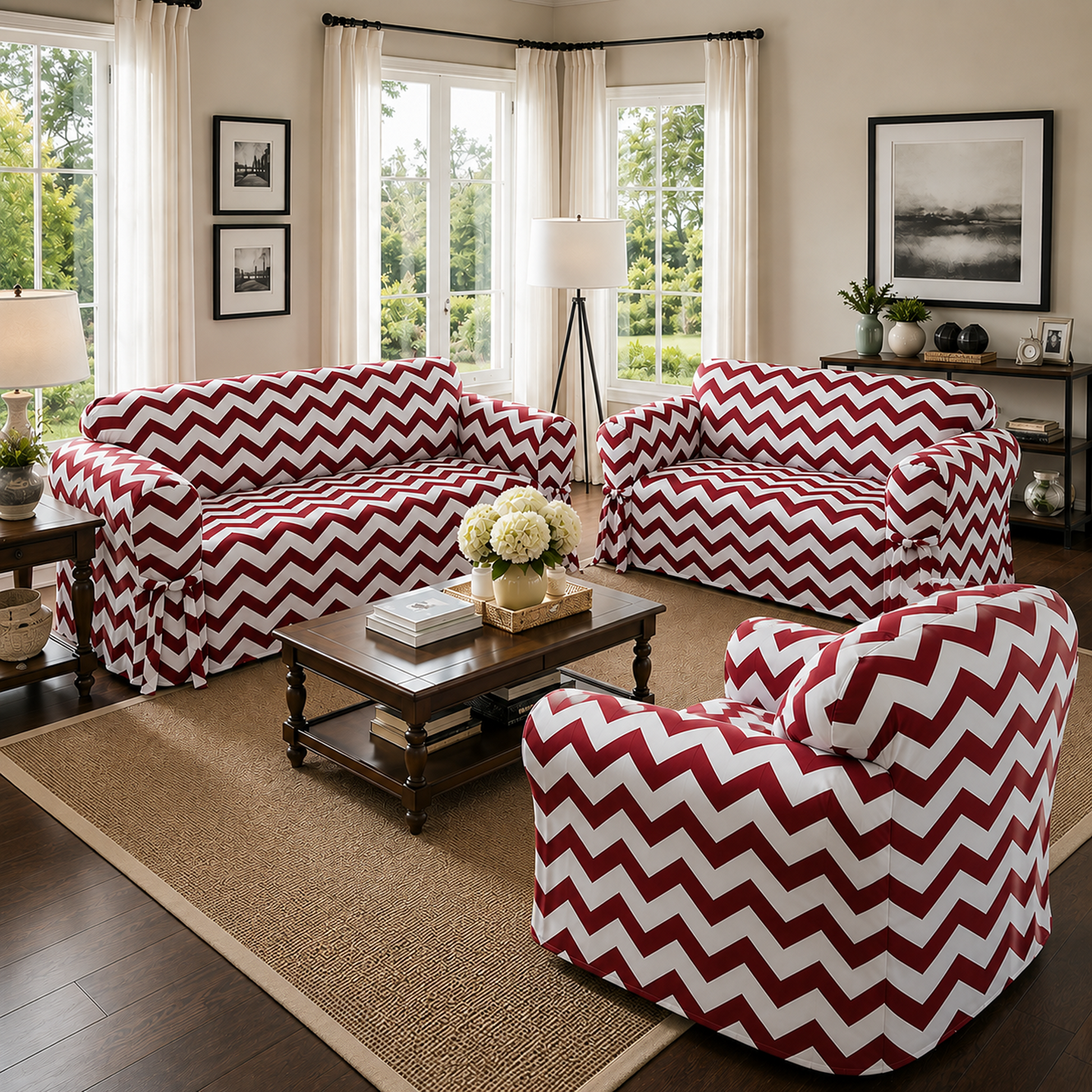 Chevron One-Piece Slipcover