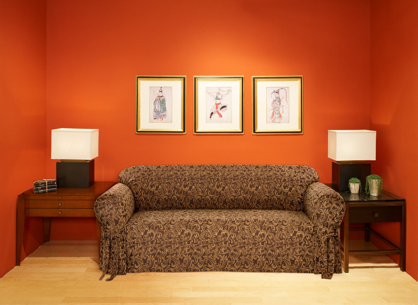 Catherine Jacquard One-Piece Chair Slipcover