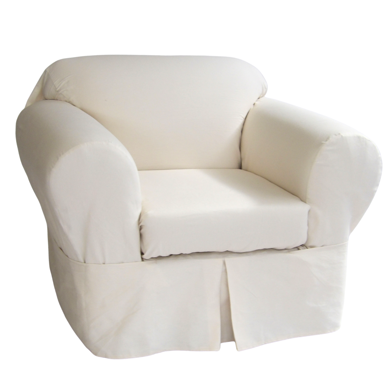 Twill Two-Piece Chair Slipcover
