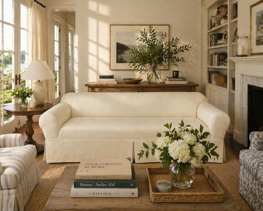 Twill Two-Piece Sofa Slipcover