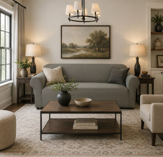 Waffle One-Piece Stretch Slipcover