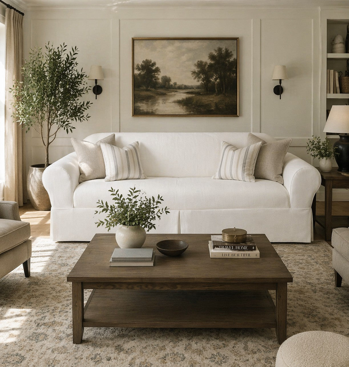 Twill Two-Piece Slipcover
