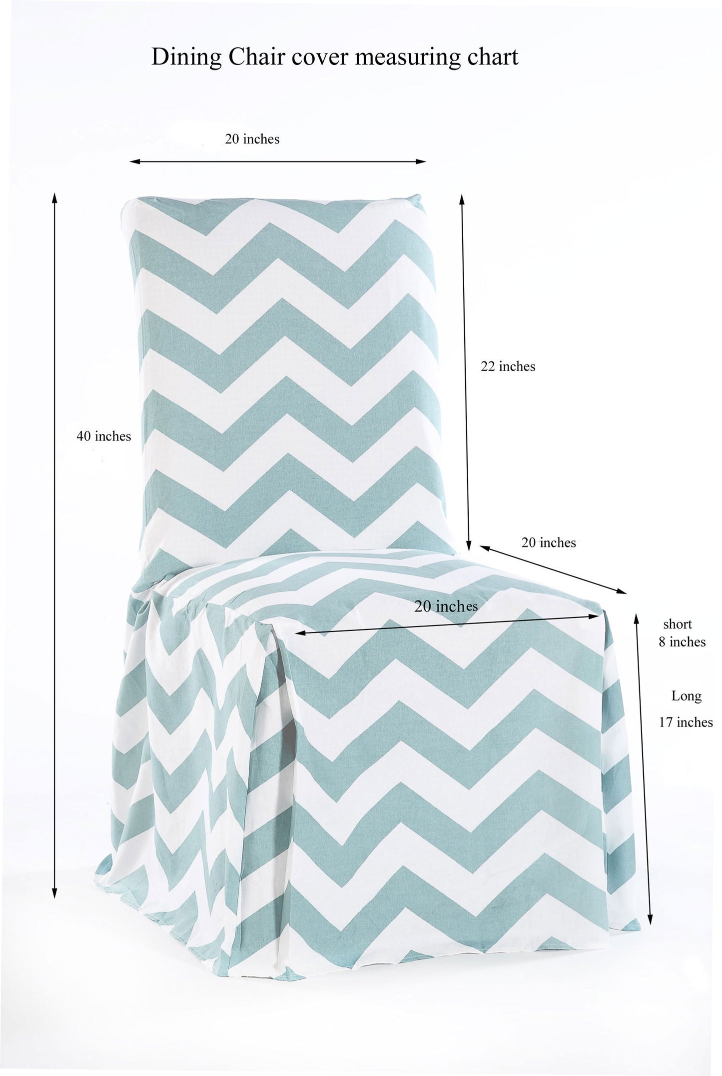 Long Three-Tier Ruffle Dining Chair Slipcover