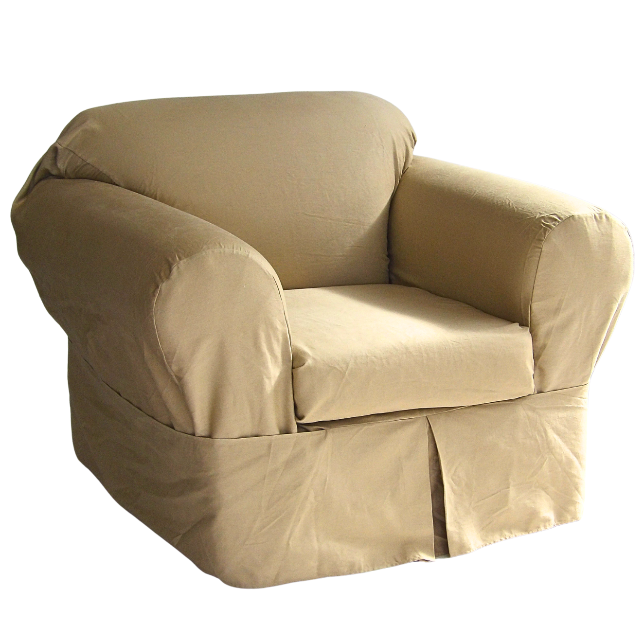 Twill Two-Piece Chair Slipcover