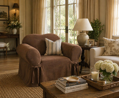 Micro Suede One-Piece Slipcover