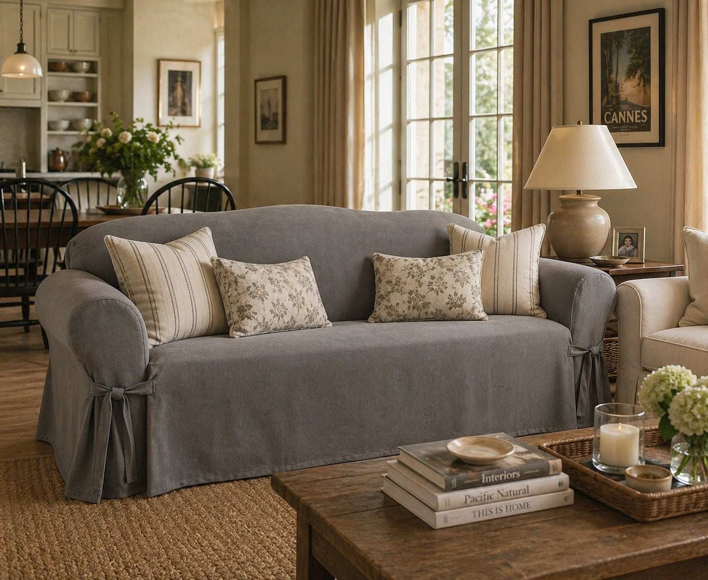 Micro Suede One-Piece Slipcover