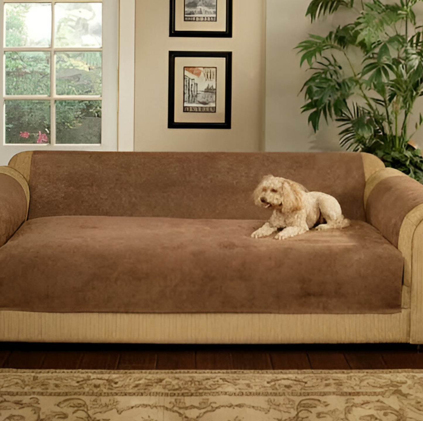 Micro Suede Couch Pet Cover With Pockets