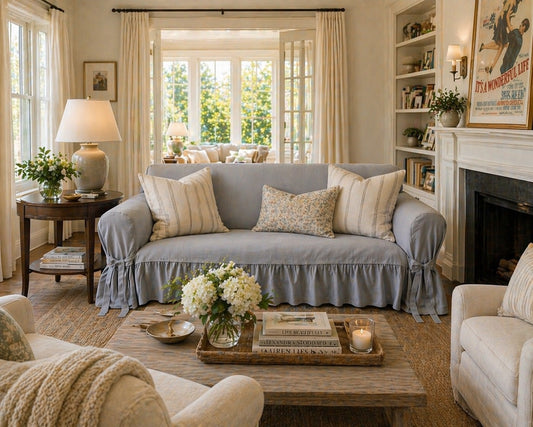 Ruffled One-Piece Slipcover