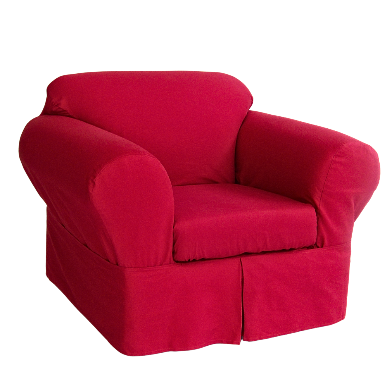 Twill Two-Piece Chair Slipcover