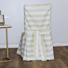 Stripe Dining Chair Slipcover Long