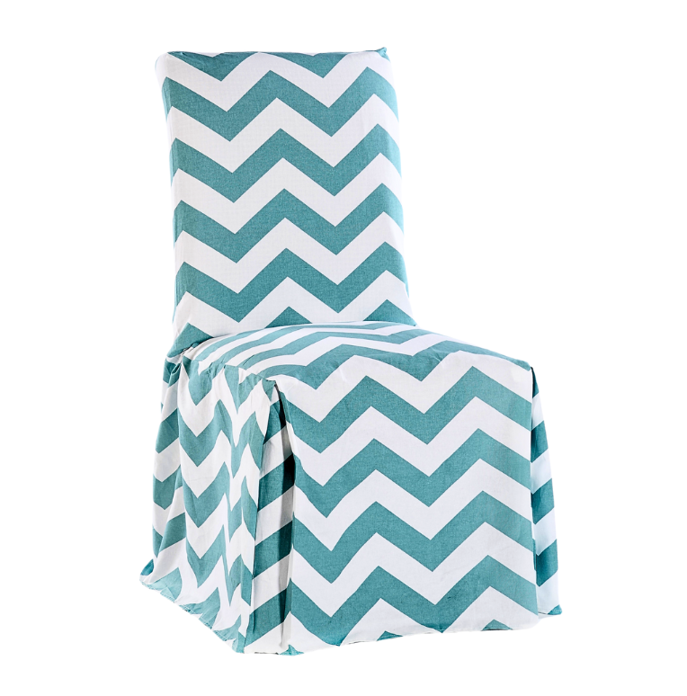Long Chevron Dining Chair Slipcovers