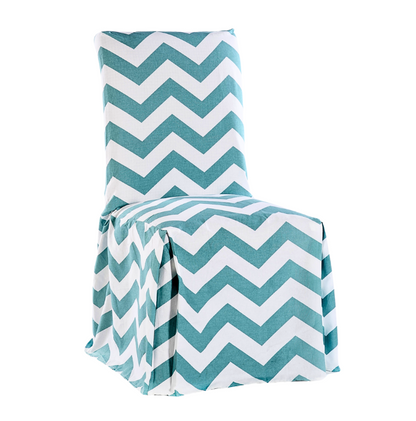 Long Chevron Dining Chair Slipcovers