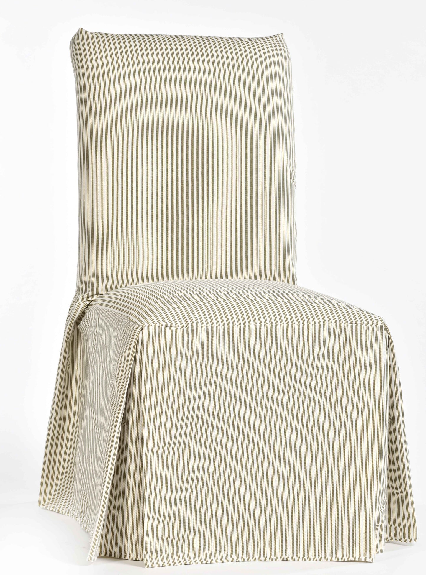 Long Stripe Twill Ticking Dining Chair Slipcover