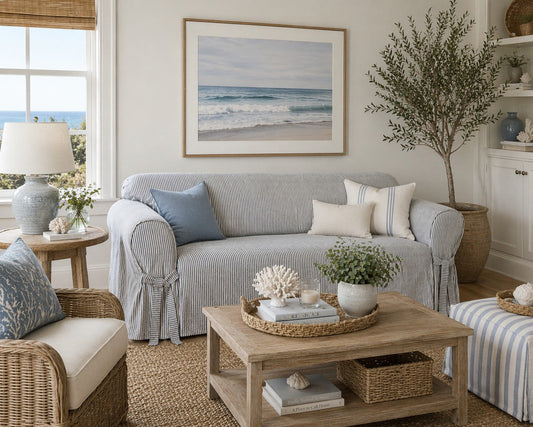 Stripe Ticking One-Piece Slipcover