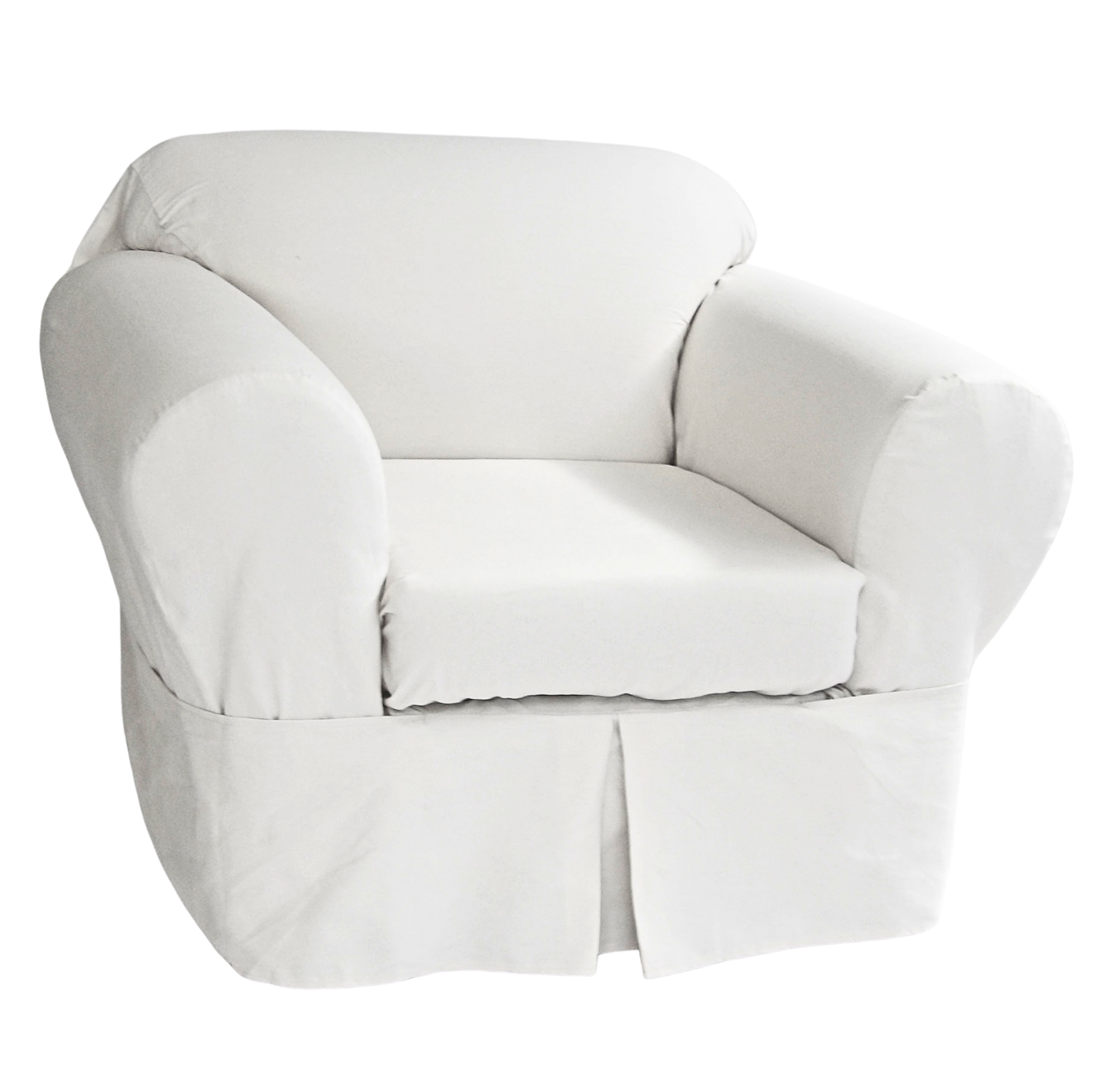 Twill Two-Piece Chair Slipcover