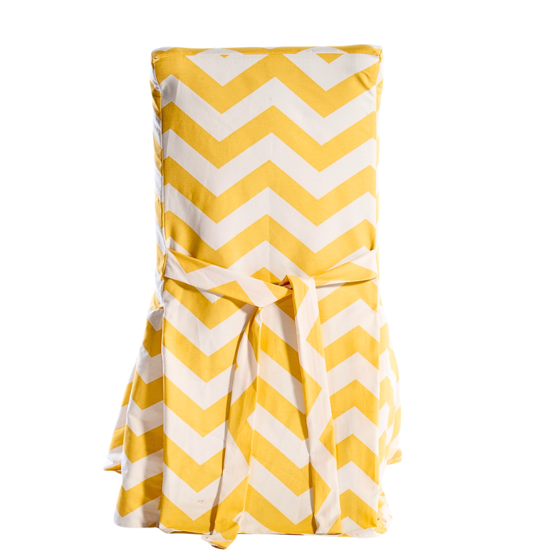 Long Chevron Dining Chair Slipcovers