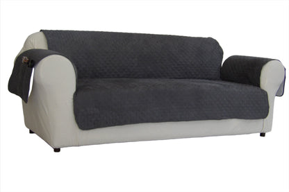 Quilted Couch Pet Cover With Pockets