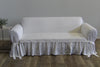 One piece ruffled slipcover