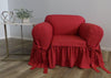 One piece ruffled slipcover