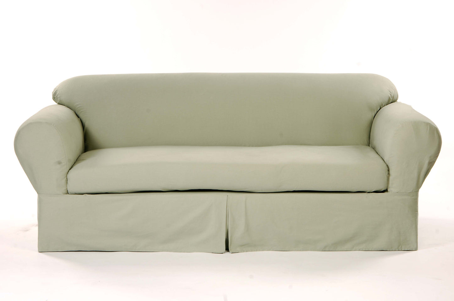 Twill Two-Piece Loveseat Slipcover