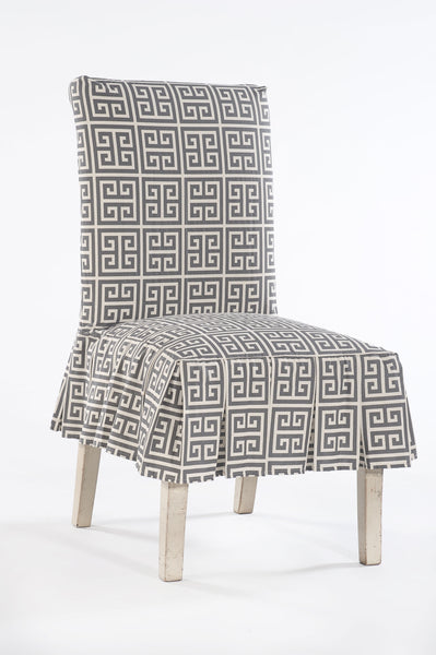 Roman Key Dining Chair Slipcover