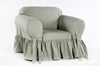 One piece ruffled slipcover