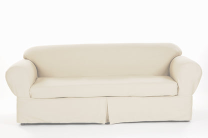 Twill Two-Piece Loveseat Slipcover