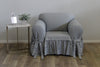 One piece ruffled slipcover