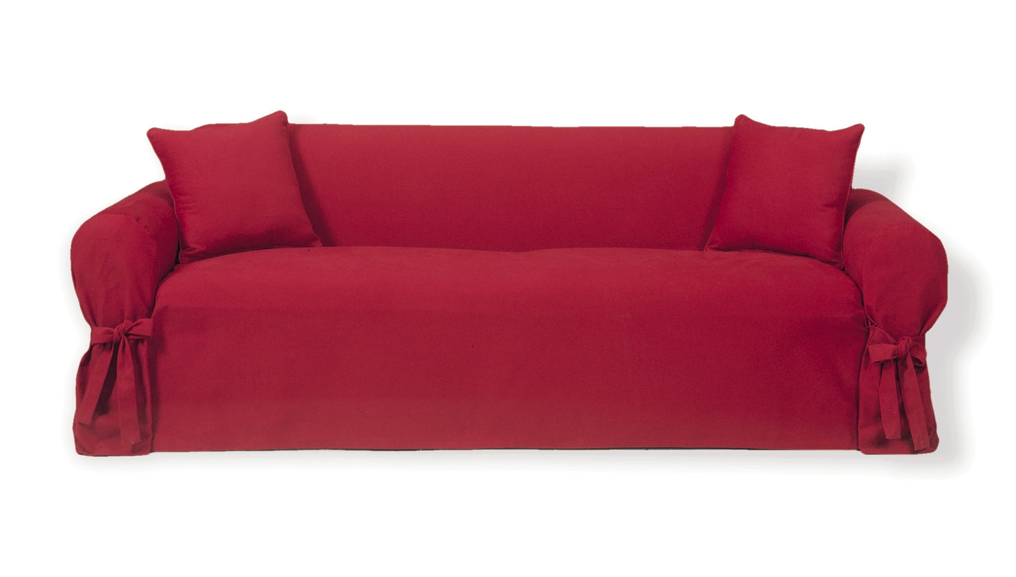 Twill One-Piece Sofa Slipcover