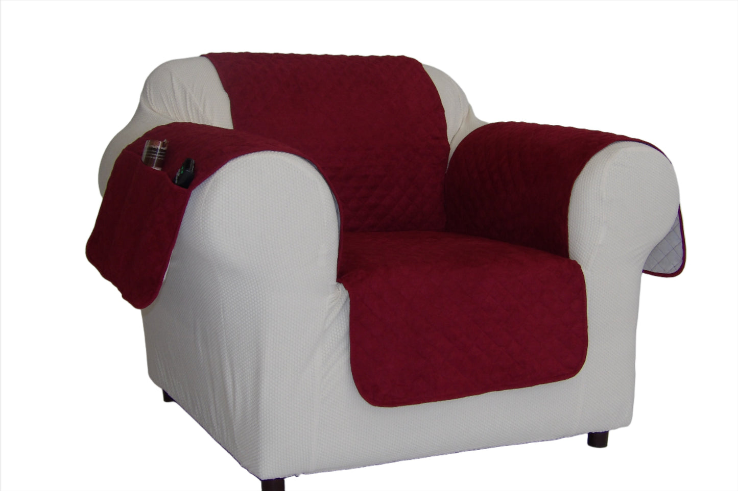 Quilted Couch Pet Cover With Pockets