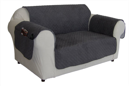 Quilted Couch Pet Cover With Pockets