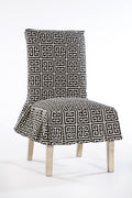 Short Roman Key Dining Chair Slipcover