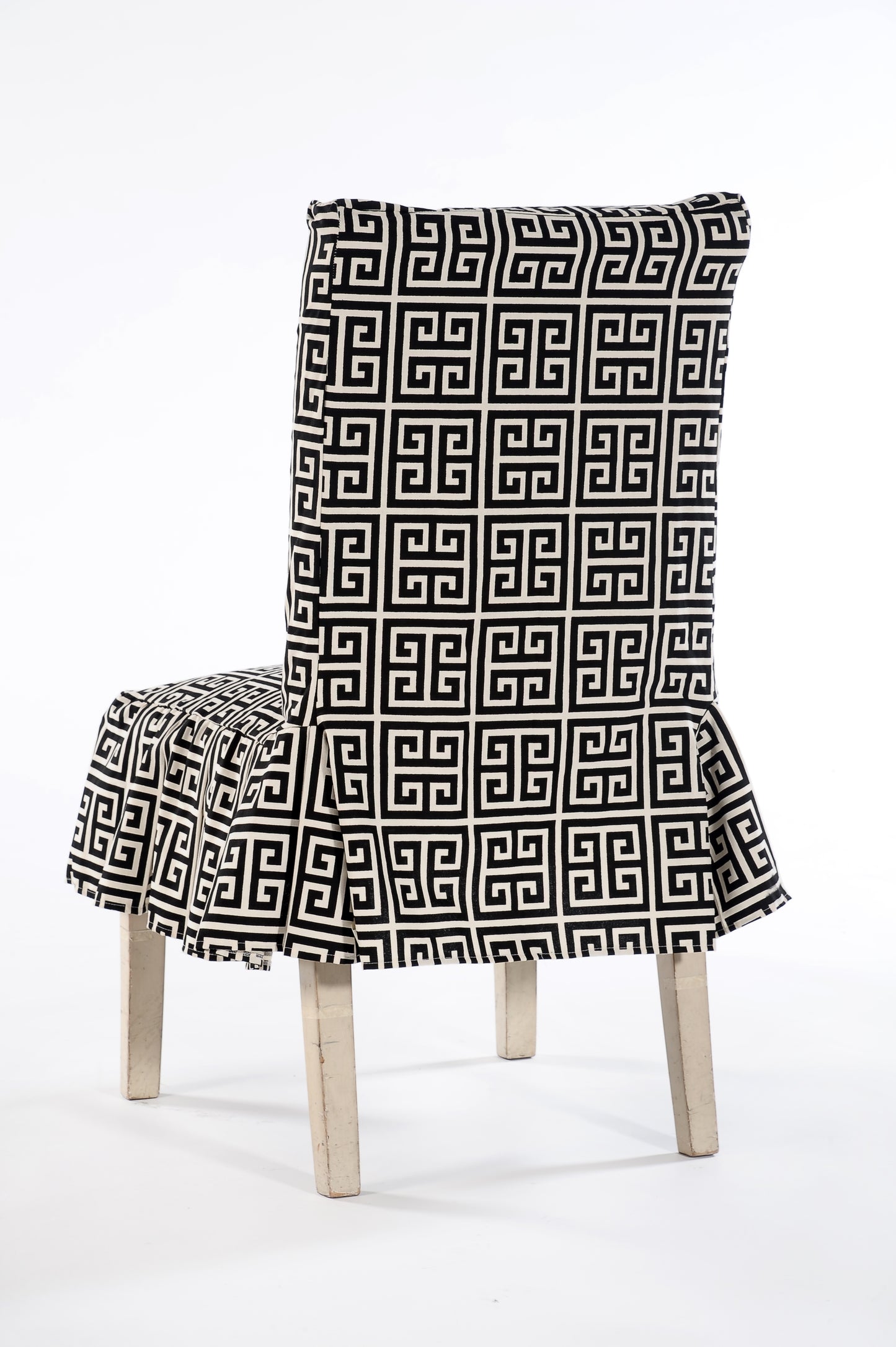Short Roman Key Dining Chair Slipcover